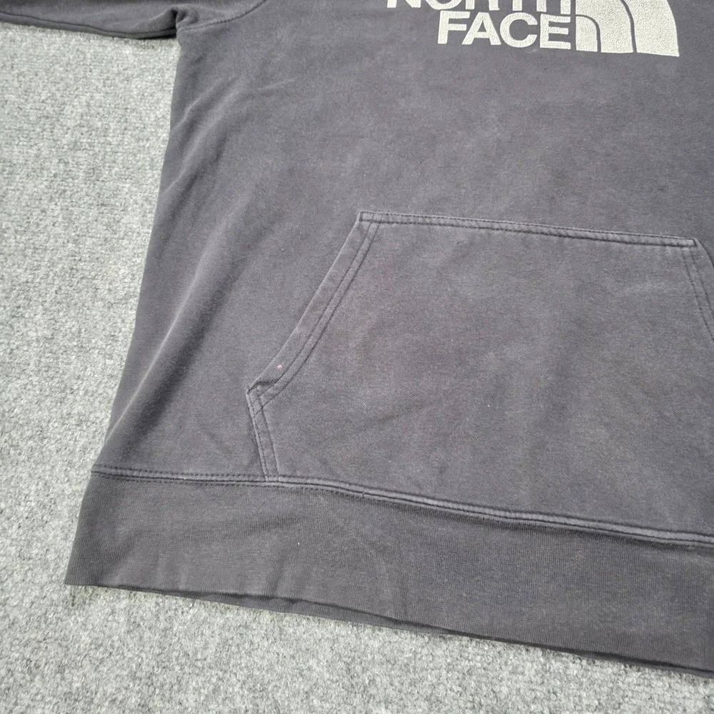The North Face Mens Hoodie‎ M Medium Black Pullover Sweatshirt Logo Spellout BLK